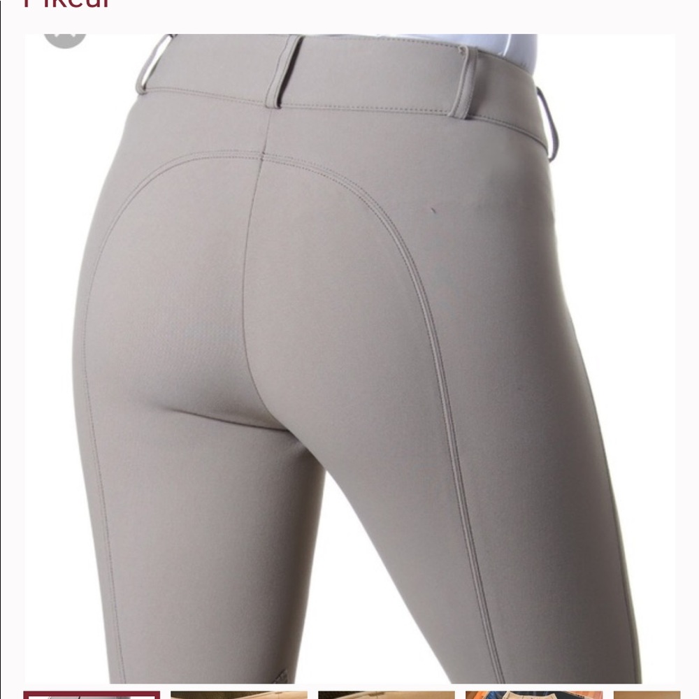 Women's Gray Riding Pants - Picture 2 of 11